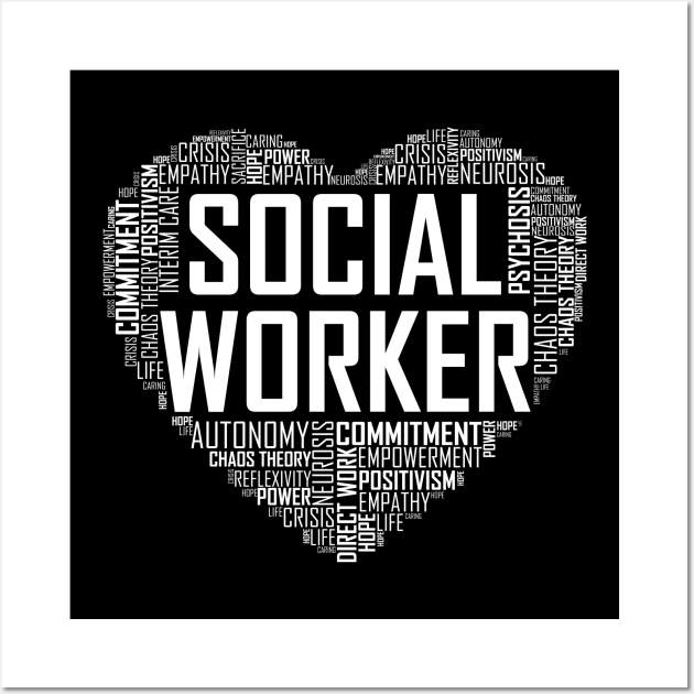 Social Worker Heart Wall Art by LetsBeginDesigns